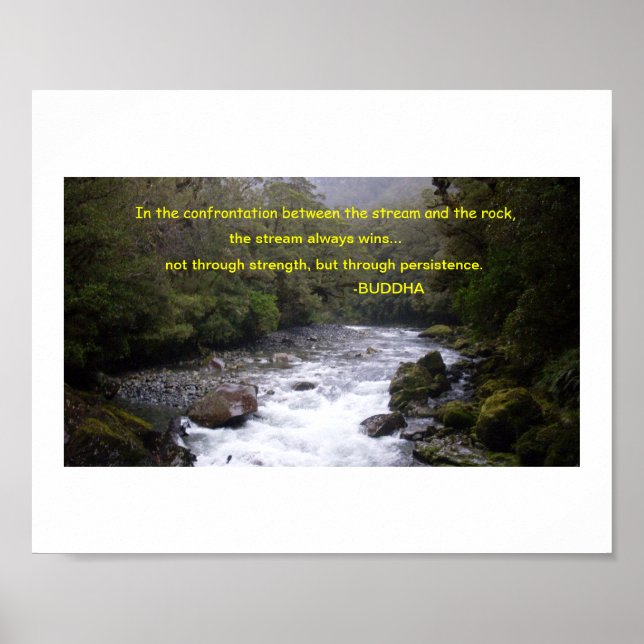 Póster Buddha Quote on Persistance (Frente)