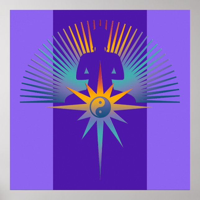 Póster Buddha Star 3D | lila violet (Frente)
