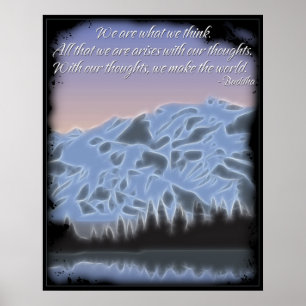 Póster Buddha We Are What We Think Poster