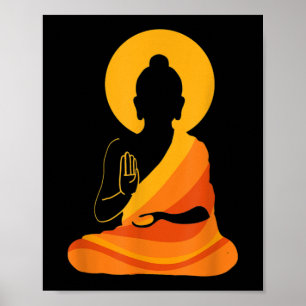 Póster Buddha YingYang Zen Yoga, Relájate, disfruta de la
