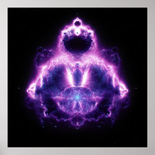 Póster Buddhabrot Mandelbrot Set Gautama Buddha