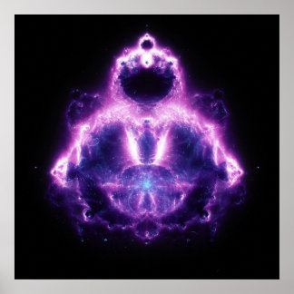 Póster Buddhabrot Mandelbrot Set Gautama Buddha