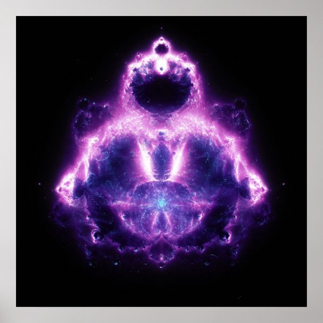 Póster Buddhabrot Mandelbrot Set Gautama Buddha (Frente)