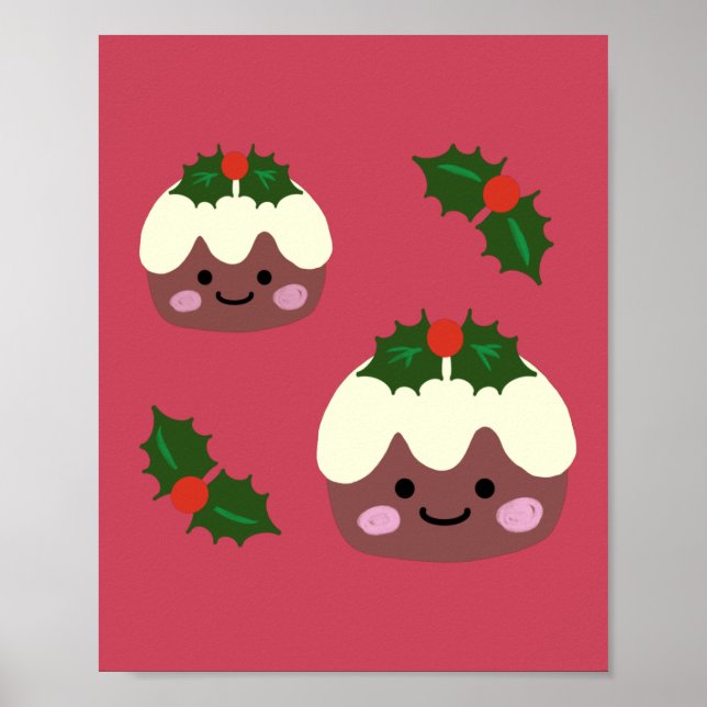 Póster Budín de Navidad (Frente)