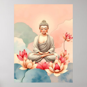 Póster Budismo Buda Zen Espiritualidad Paz