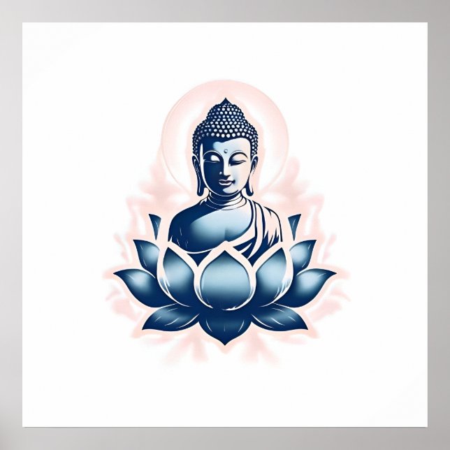 Póster Budismo Buda Zen Espiritualidad Paz (Frente)