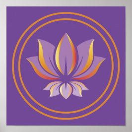 Póster Budismo de flores de Lotus Espiritualidad Zen