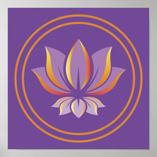 Póster Budismo de flores de Lotus Espiritualidad Zen (Frente)