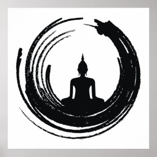 Póster Budismo Ensō Budismo Espiritualidad Zen