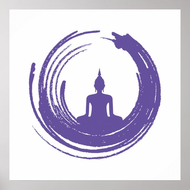 Póster Budismo Ensō Budismo Espiritualidad Zen (Frente)