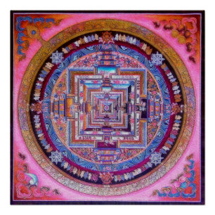 Póster Budismo tibetano Kalachakra Sera - Mandala
