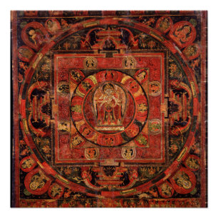 Póster Budismo tibetano Mandala de Amogapasha
