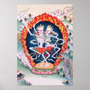 Poster budista tibetano del arte