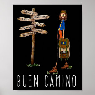 Póster Buen Camino De Santiago Sendero De Peregrinación D