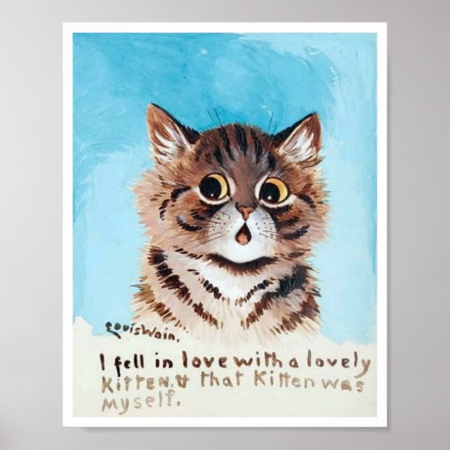 Póster Buen Gatito, Louis Wain (Frente)