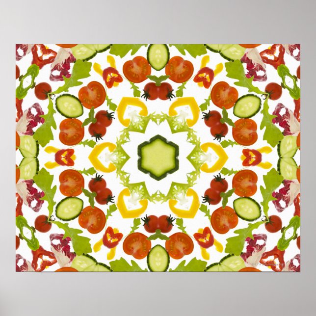 Póster Buen karma y bienestar de una dieta saludable (Frente)