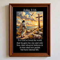 Buen Pastor Cruz Espíritu Santo Paloma John 3:16