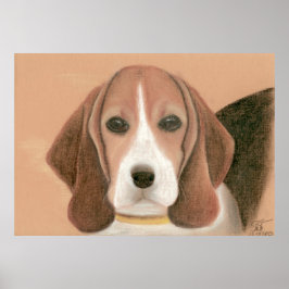 Póster Buen perro inteligente. Pastel