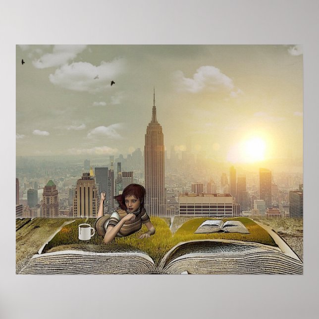 Póster BUENA LECTURA POSTER: leyendo refugio (Frente)