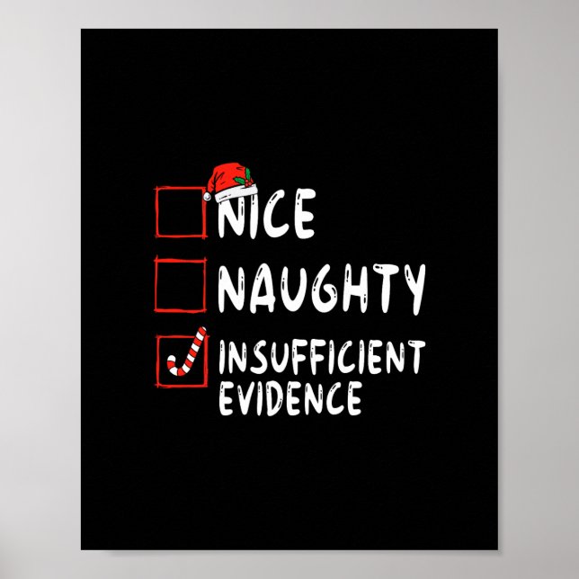 Póster buena mala evidencia navidades santa (Frente)