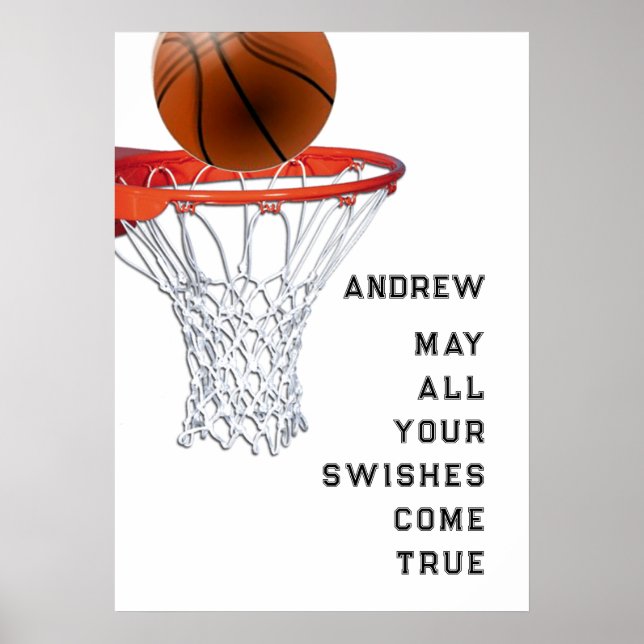 Póster Buena Suerte Baloncesto (Frente)