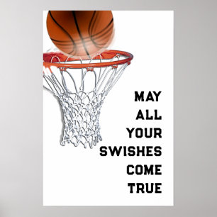 Póster Buena Suerte Baloncesto