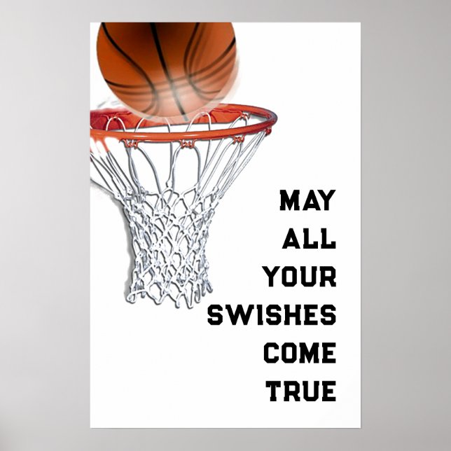 Póster Buena Suerte Baloncesto (Frente)
