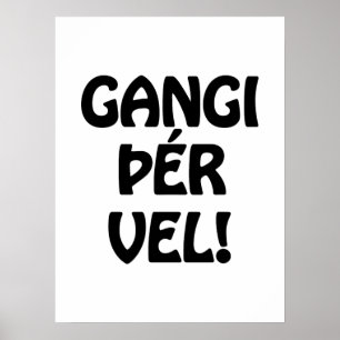 Póster ¡BUENA SUERTE! Icelandic Language
