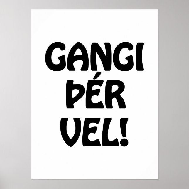 Póster ¡BUENA SUERTE! Icelandic Language (Frente)