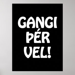 Póster ¡BUENA SUERTE! Icelandic Language