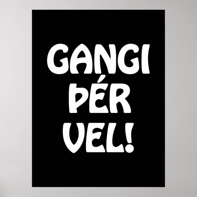 Póster ¡BUENA SUERTE! Icelandic Language (Frente)