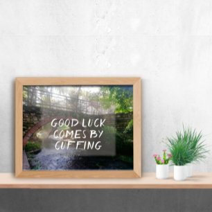 Póster Buena suerte viene esposando al poster de citas