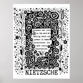 Póster Buena y AMOR cita de Nietzsche