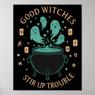 Póster Buenas brujas despiertan problemas en Halloween Ca
