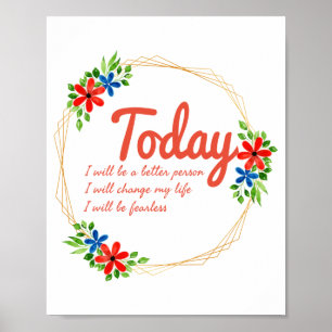 Póster buenas citas positivas para el éxito