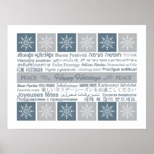 Póster Buenas fiestas poster multilingüe