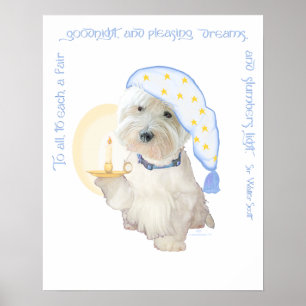Póster Buenas noches Azul