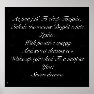 Póster Buenas noches poster del poema