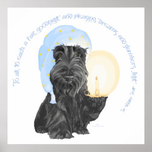 Póster Buenas noches Scottish Terrier