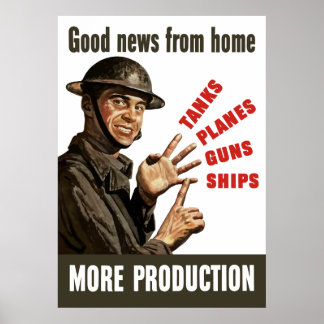 Póster Buenas noticias desde casa: más producción