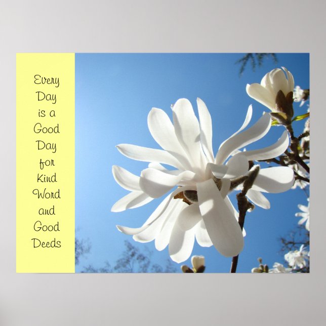 Póster Buenas palabras buenas acciones poster de la seman (Frente)