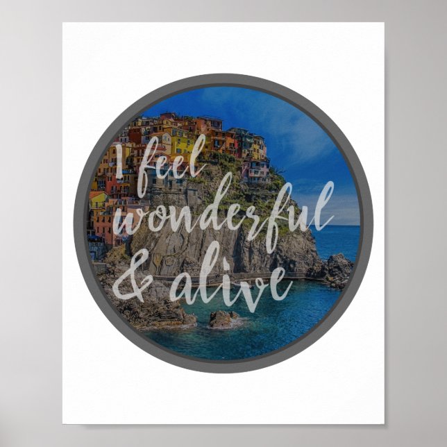 Póster buenas vibraciones citas motivacionales para el éx (Frente)