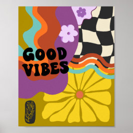 Póster Buenas Vibraciones - Días Retro