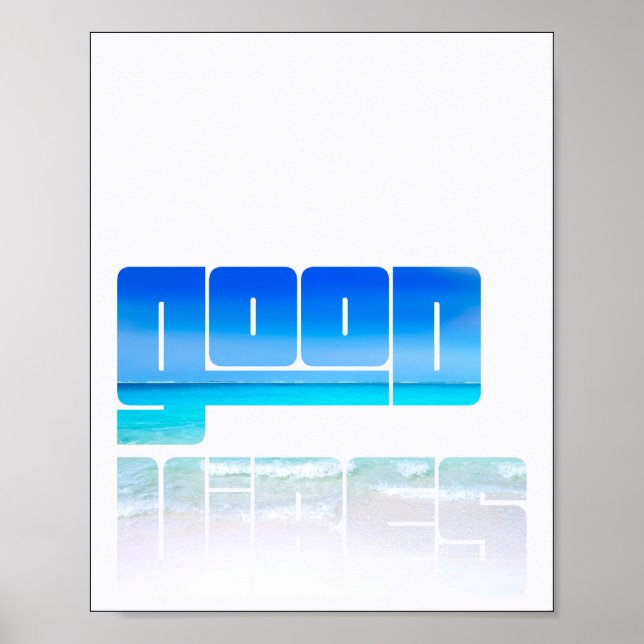 Póster Buenas vibraciones hechas al Poster de las olas (Frente)