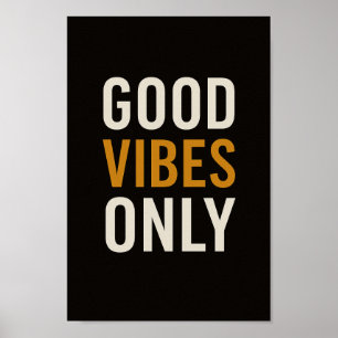 Póster Buenas vibraciones sólo Poster Motivacional modern