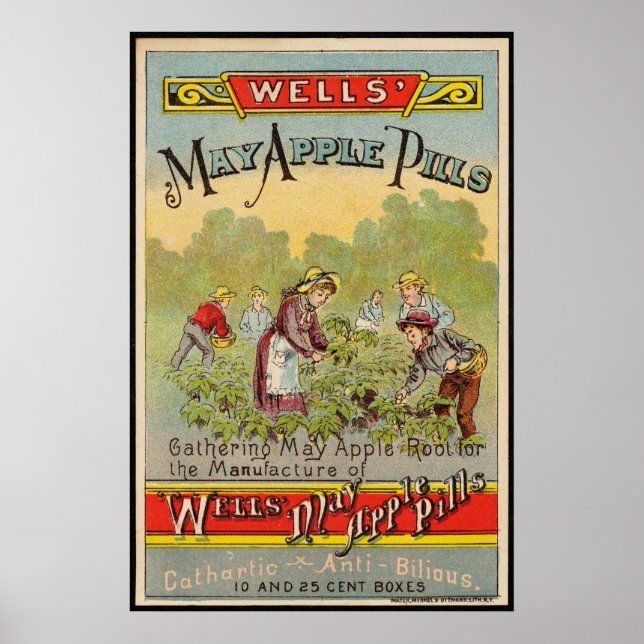 Póster Bueno, May Apple Pills Vintage (Frente)
