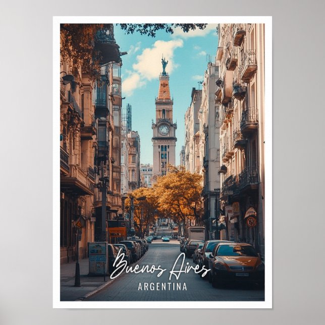 Póster Buenos Aires Argentina Ciudad Hermosa (Frente)