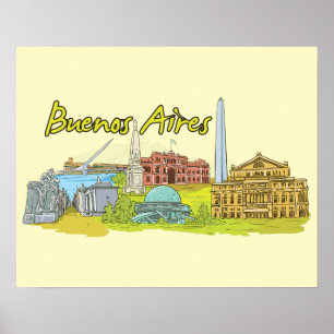 Póster Buenos Aires, Argentina Travel