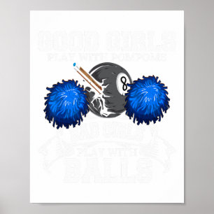 Póster Buenos Chicas D Chicas Piscina Jugador Billiards G