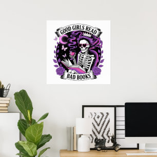 Póster Buenos Chicas leen libros malos